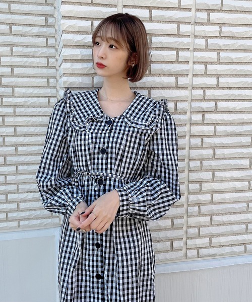 Voyage titty&Co.PETIT(ボヤージュティティアンドコープチ)の「【Voyage titty&Co.】ギンガムビックカラーシャツワンピース(ワンピース・レディース・マルチ・FREE)」の11枚目の写真