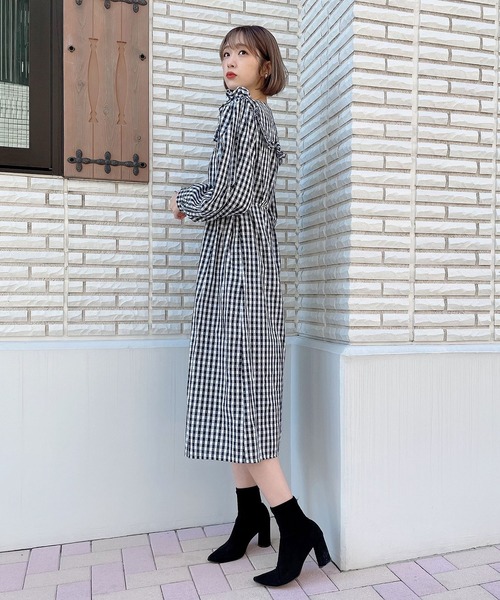 Voyage titty&Co.PETIT(ボヤージュティティアンドコープチ)の「【Voyage titty&Co.】ギンガムビックカラーシャツワンピース(ワンピース・レディース・マルチ・FREE)」の10枚目の写真