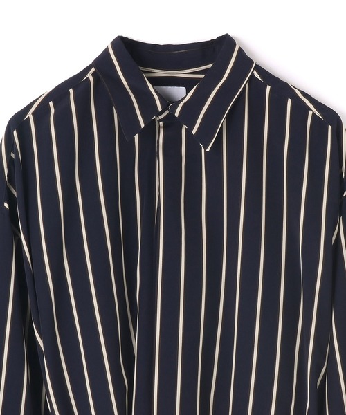 Lui's(ルイス)の「ストライプシャツコート(シャツ/ブラウス・メンズ・ベージュ/ネイビー・FREE)」の5枚目の写真