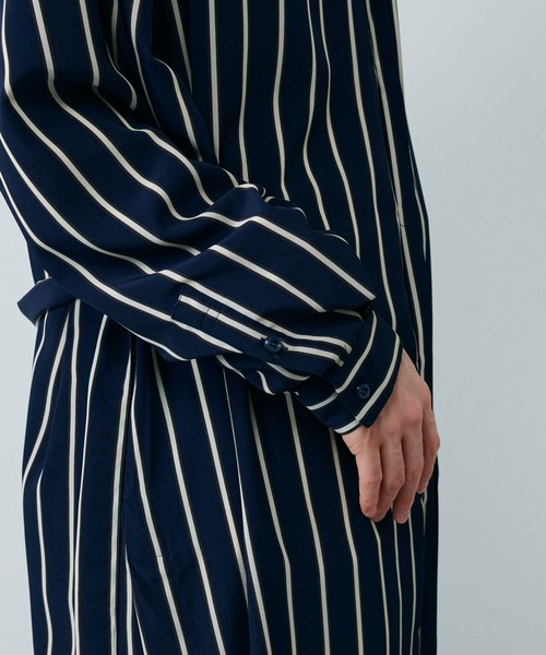 Lui's(ルイス)の「ストライプシャツコート(シャツ/ブラウス・メンズ・ベージュ/ネイビー・FREE)」の20枚目の写真