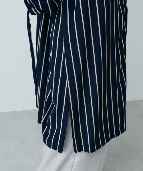 Lui's(ルイス)の「ストライプシャツコート(シャツ/ブラウス・メンズ・ベージュ/ネイビー・FREE)」の19枚目の写真