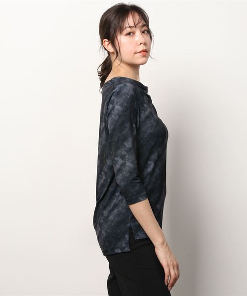 TORNADO MART 黒色 蝶 ドレープ 長袖カットソー トルネードマート