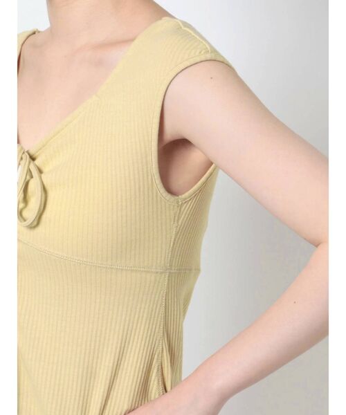 MERCURYDUO（マーキュリーデュオ）の「2WAYギャザーオープンカットワンピース（ワンピース・レディース・グリーン/ブラック/ライム・FREE）」の12枚目の写真