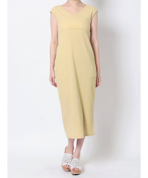 MERCURYDUO（マーキュリーデュオ）の「2WAYギャザーオープンカットワンピース（ワンピース・レディース・グリーン/ブラック/ライム・FREE）」の14枚目の写真