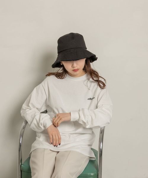 SMELLY(スメリー)の「ツイルフリンジバケットハット(ハット・レディース・アイボリー/ベージュ/ブラック・-)」の13枚目の写真