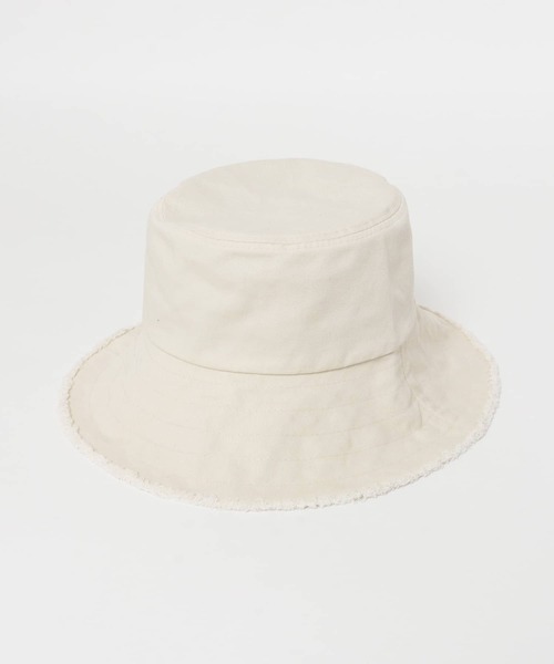 SMELLY(スメリー)の「ツイルフリンジバケットハット(ハット・レディース・アイボリー/ベージュ/ブラック・-)」の14枚目の写真