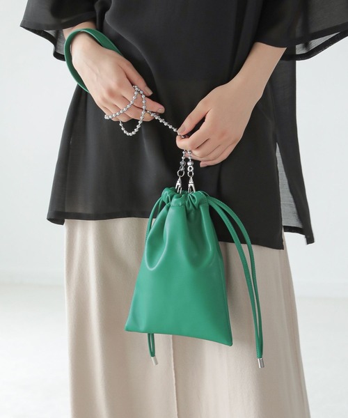 LAKOLE（ラコレ）の「チェーンショルダーバッグ / 265191（ショルダーバッグ・レディース・ホワイト/ブラック/マスタード/その他1/ベージュ/グリーン・FREE）」の4枚目の写真