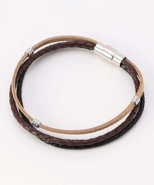 HIDEAWAYS NICOLE（ハイダウェイニコル）の「ブレスレット（ブレスレット・メンズ・トリコロール/その他/ブラウン/ネイビー・FREE）」の2枚目の写真