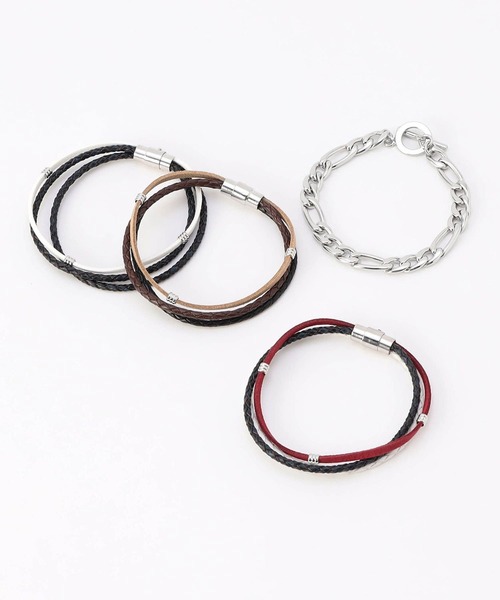 HIDEAWAYS NICOLE（ハイダウェイニコル）の「ブレスレット（ブレスレット・メンズ・トリコロール/その他/ブラウン/ネイビー・FREE）」の5枚目の写真