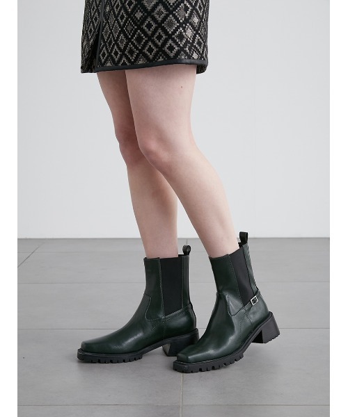 LILY BROWN(リリーブラウン)の「サイドゴアブーツ(ブーツ・レディース・ブラック/グリーン・SMALL/MEDIUM/LARGE)」の1枚目の写真