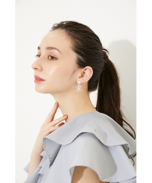 rienda（リエンダ）の「RRフェイクパールピアス（ピアス（両耳用）・レディース・ゴールド/シルバー・SMALL/MEDIUM）」の12枚目の写真