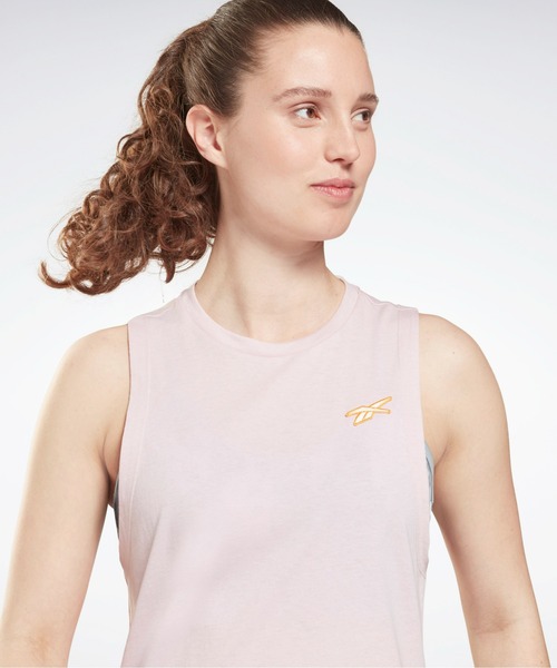 Reebok（リーボック）の「ワークアウト レディ MYT マッスル タンクトップ / Workout Ready MYT Muscle Tank Top （タンクトップ・レディース・ブラック/ライトピンク/グレイッシュブルー・SMALL/MEDIUM/LARGE/X-LARGE/XX-LARGE）」の11枚目の写真