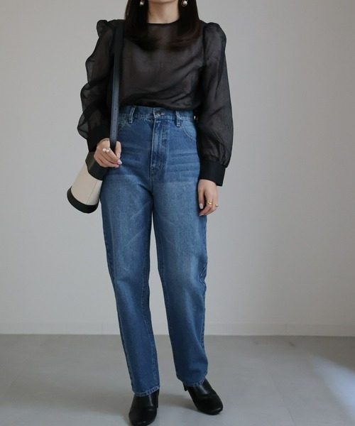 sakishimatokyo（サキシマトーキョー）の「シアーブラウス / シアーパフトップス（シャツ/ブラウス・レディース・ブラック/アイボリー/ブルーグレー/モカ/ライトグリーン/ライトパープル・FREE）」の19枚目の写真