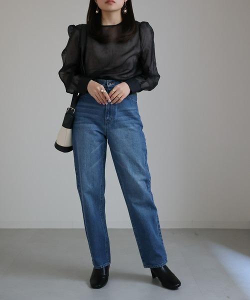 sakishimatokyo（サキシマトーキョー）の「シアーブラウス / シアーパフトップス（シャツ/ブラウス・レディース・ブラック/アイボリー/ブルーグレー/モカ/ライトグリーン/ライトパープル・FREE）」の18枚目の写真