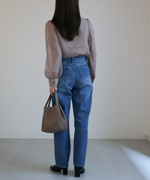 sakishimatokyo（サキシマトーキョー）の「シアーブラウス / シアーパフトップス（シャツ/ブラウス・レディース・ブラック/アイボリー/ブルーグレー/モカ/ライトグリーン/ライトパープル・FREE）」の12枚目の写真