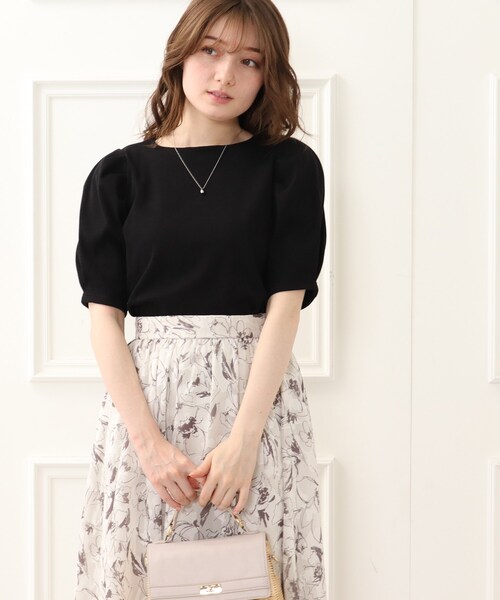 couture brooch（クチュールブローチ）の「◆洗える/5色展開/パワショルカットソー（Tシャツ/カットソー・レディース・マスタード/ブルー/ブラック/オフホワイト/サンドベージュ・38）」の3枚目の写真