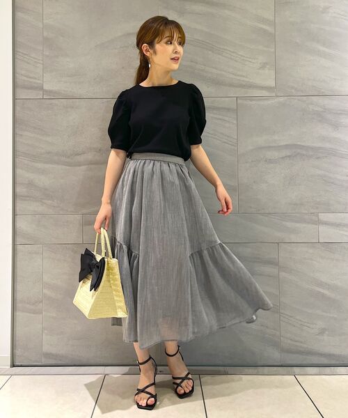 couture brooch（クチュールブローチ）の「◆洗える/5色展開/パワショルカットソー（Tシャツ/カットソー・レディース・マスタード/ブルー/ブラック/オフホワイト/サンドベージュ・38）」の17枚目の写真