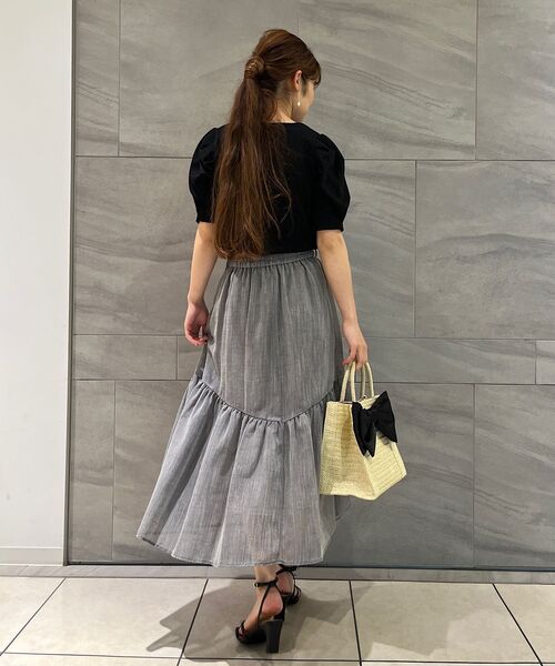 couture brooch（クチュールブローチ）の「◆洗える/5色展開/パワショルカットソー（Tシャツ/カットソー・レディース・マスタード/ブルー/ブラック/オフホワイト/サンドベージュ・38）」の7枚目の写真