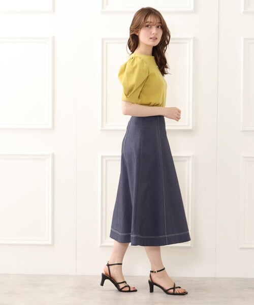 couture brooch（クチュールブローチ）の「◆洗える/5色展開/パワショルカットソー（Tシャツ/カットソー・レディース・マスタード/ブルー/ブラック/オフホワイト/サンドベージュ・38）」の11枚目の写真