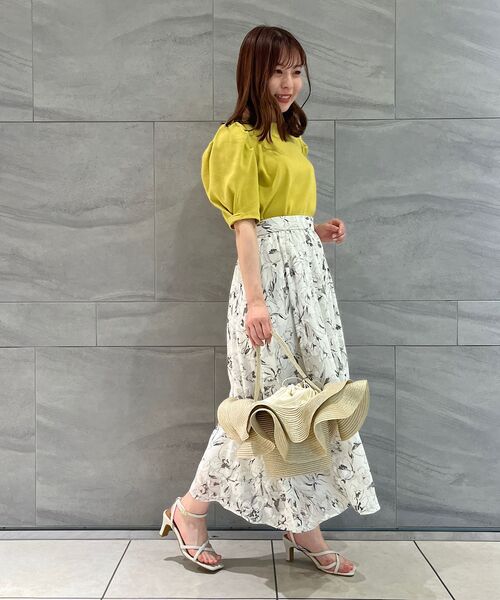 couture brooch（クチュールブローチ）の「◆洗える/5色展開/パワショルカットソー（Tシャツ/カットソー・レディース・マスタード/ブルー/ブラック/オフホワイト/サンドベージュ・38）」の21枚目の写真