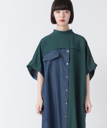 La SRIC | La SRIC / アシンメトリーデニムドッキングOP(ワンピース)