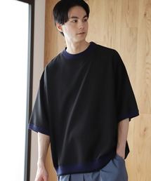 niko and... | ニットリブ付き布帛Tシャツ(Tシャツ/カットソー)