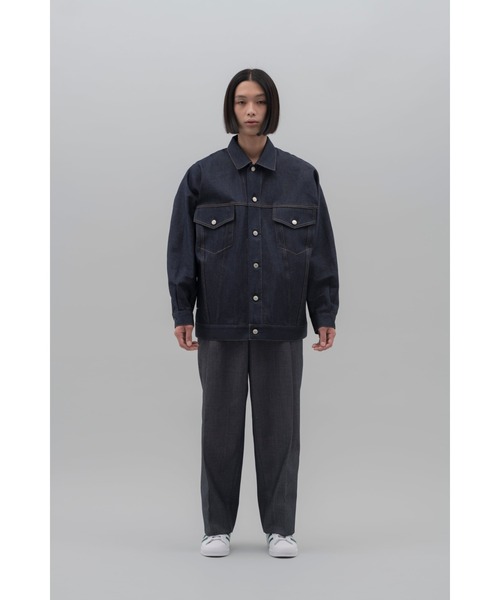 NEONSIGN(ネオンサイン)の「NEONSIGN ネオンサイン / Drop sleeve Denim jacket “ONE WASH” オーバーサイズ ドロップスリーブ デニムジャケット - ワンウォッシュ -(セットアップ) / N1617OW(デニムジャケット・メンズ・ワンウォッシュ・44/46/48)」の5枚目の写真