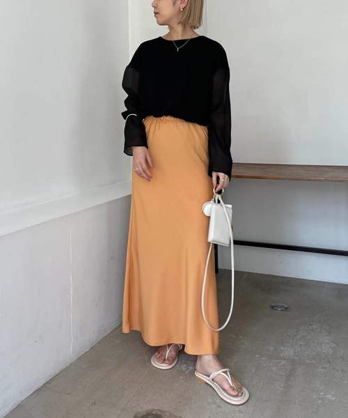 CAPRICIEUX LE'MAGE（カプリシューレマージュ）の「バイアスマーメイドスカート（スカート・レディース・ホワイト系その他/ピンク/オレンジ・FREE）」の20枚目の写真