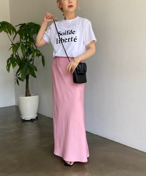 CAPRICIEUX LE'MAGE（カプリシューレマージュ）の「バイアスマーメイドスカート（スカート・レディース・ホワイト系その他/ピンク/オレンジ・FREE）」の9枚目の写真