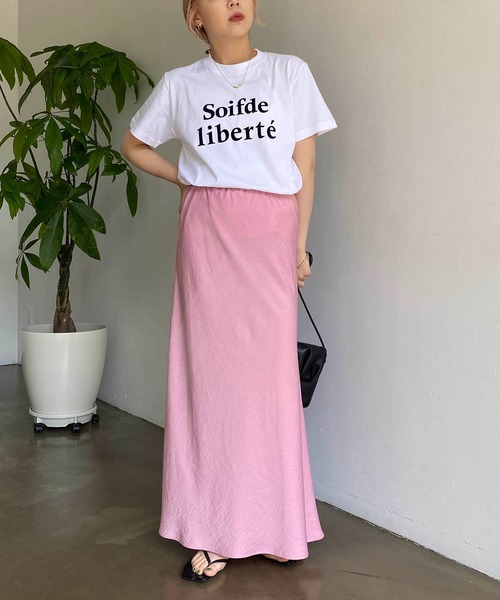 CAPRICIEUX LE'MAGE（カプリシューレマージュ）の「バイアスマーメイドスカート（スカート・レディース・ホワイト系その他/ピンク/オレンジ・FREE）」の6枚目の写真