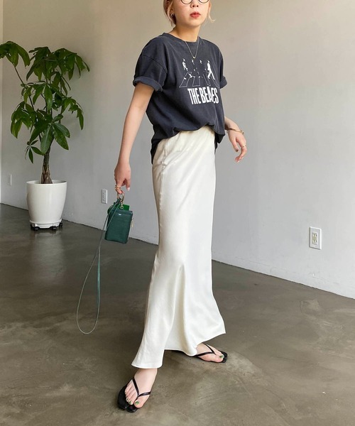 CAPRICIEUX LE'MAGE（カプリシューレマージュ）の「バイアスマーメイドスカート（スカート・レディース・ホワイト系その他/ピンク/オレンジ・FREE）」の7枚目の写真