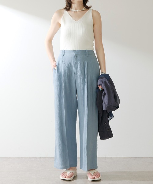 COLLAGE GALLARDAGALANTE(コラージュガリャルダガランテ)の「大人なフェミニン感を演出/ニットタンク(タンクトップ・レディース・ホワイト/レッド・FREE)」の11枚目の写真