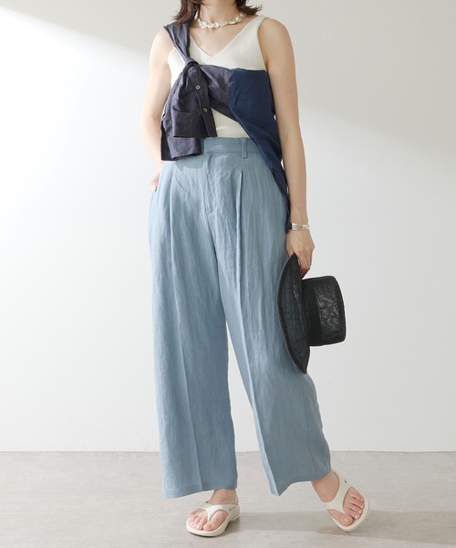 COLLAGE GALLARDAGALANTE(コラージュガリャルダガランテ)の「大人なフェミニン感を演出/ニットタンク(タンクトップ・レディース・ホワイト/レッド・FREE)」の17枚目の写真