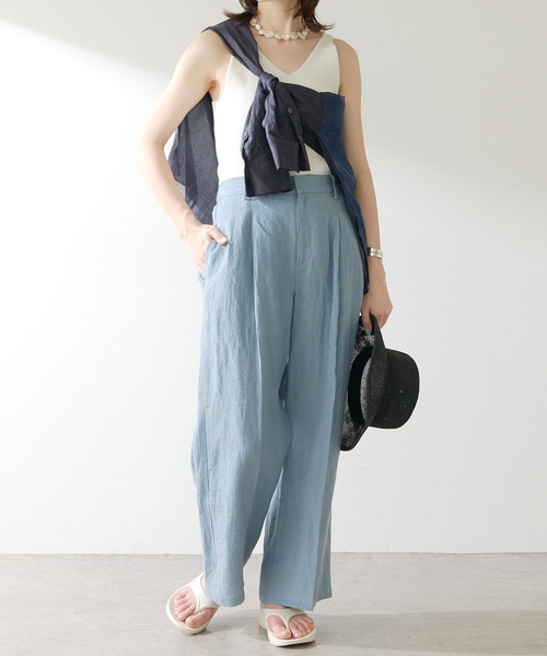 COLLAGE GALLARDAGALANTE(コラージュガリャルダガランテ)の「大人なフェミニン感を演出/ニットタンク(タンクトップ・レディース・ホワイト/レッド・FREE)」の9枚目の写真