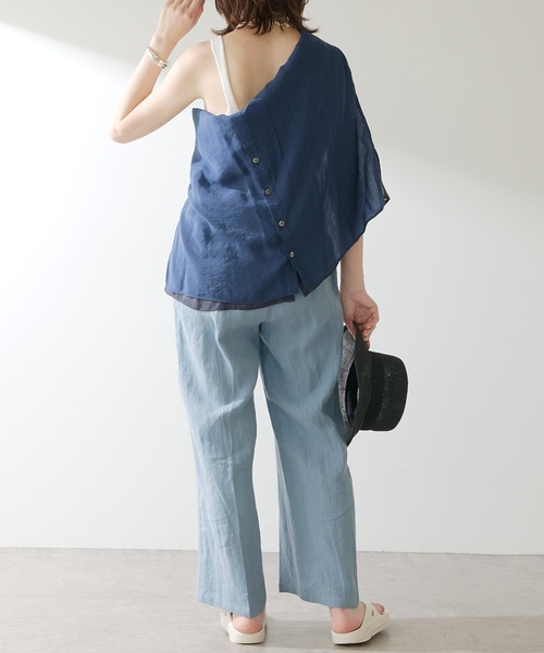 COLLAGE GALLARDAGALANTE(コラージュガリャルダガランテ)の「大人なフェミニン感を演出/ニットタンク(タンクトップ・レディース・ホワイト/レッド・FREE)」の8枚目の写真