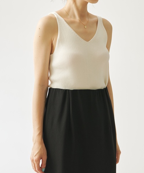 COLLAGE GALLARDAGALANTE(コラージュガリャルダガランテ)の「大人なフェミニン感を演出/ニットタンク(タンクトップ・レディース・ホワイト/レッド・FREE)」の21枚目の写真