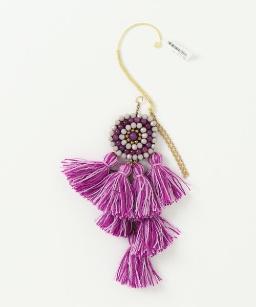 チャイハネ（チャイハネ）の「【チャイハネ】ビッグタッセルイヤーフック（イヤーカフ・レディース・パープル/ピンク/オレンジ/ブルー/グリーン・FREE）」の4枚目の写真