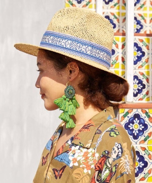 チャイハネ（チャイハネ）の「【チャイハネ】ビッグタッセルイヤーフック（イヤーカフ・レディース・パープル/ピンク/オレンジ/ブルー/グリーン・FREE）」の12枚目の写真