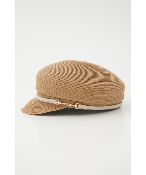 AZUL by moussy(アズールバイマウジー)の「BIT BLADE CASQUETTE/ビットブレードキャスケット(キャップ・レディース・ブラック/ベージュ・FREE)」の14枚目の写真