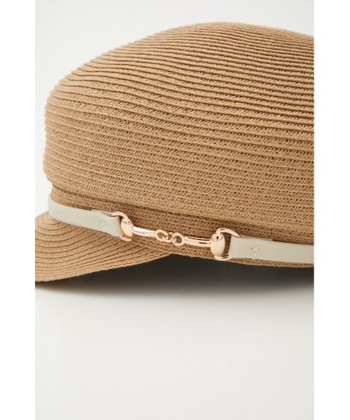 AZUL by moussy(アズールバイマウジー)の「BIT BLADE CASQUETTE/ビットブレードキャスケット(キャップ・レディース・ブラック/ベージュ・FREE)」の16枚目の写真