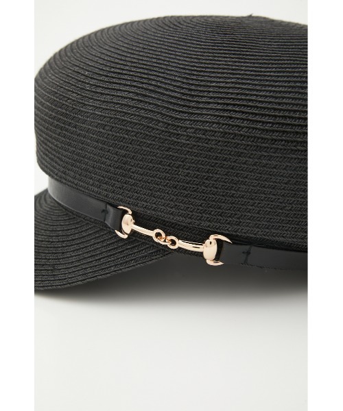 AZUL by moussy(アズールバイマウジー)の「BIT BLADE CASQUETTE/ビットブレードキャスケット(キャップ・レディース・ブラック/ベージュ・FREE)」の8枚目の写真