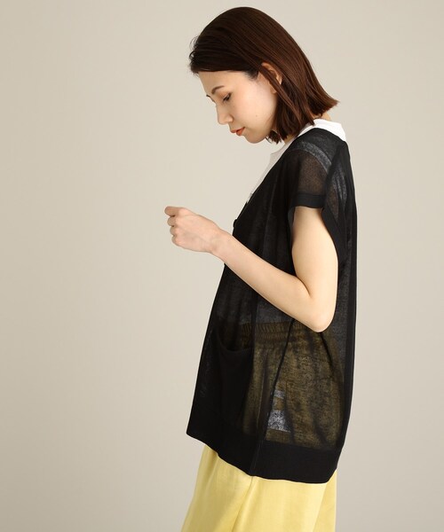 THE SHOP TK (ザ ショップ ティーケー )の「◆リネン混シアーベスト(ベスト・レディース・ライトブルー/ブラック/ライトベージュ/ピンク系・12)」の5枚目の写真