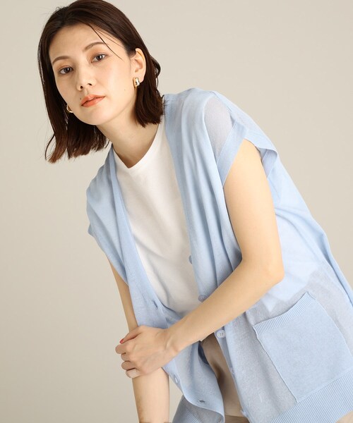 THE SHOP TK (ザ ショップ ティーケー )の「◆リネン混シアーベスト(ベスト・レディース・ライトブルー/ブラック/ライトベージュ/ピンク系・12)」の17枚目の写真