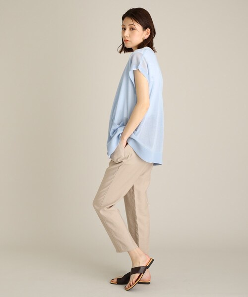 THE SHOP TK (ザ ショップ ティーケー )の「◆リネン混シアーベスト(ベスト・レディース・ライトブルー/ブラック/ライトベージュ/ピンク系・12)」の11枚目の写真