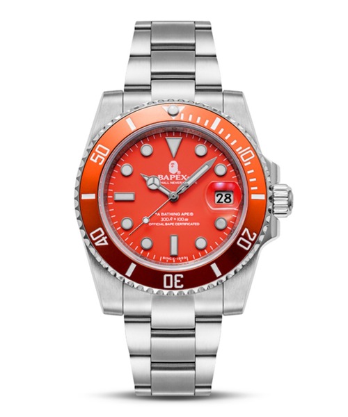 A BATHING APE（アベイシングエイプ）の「TYPE 1 BAPEX M（アナログ腕時計・メンズ・サックスブルー/ピンク/オレンジ/グリーン・FREE）」の4枚目の写真