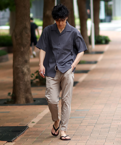 B.C STOCK(ベーセーストック)の「FUMMER TRO OPEN COLLAR シャツ(シャツ/ブラウス・メンズ・ベージュ/カーキ/ブラウン/チャコールグレー・SMALL/LARGE/MEDIUM)」の5枚目の写真