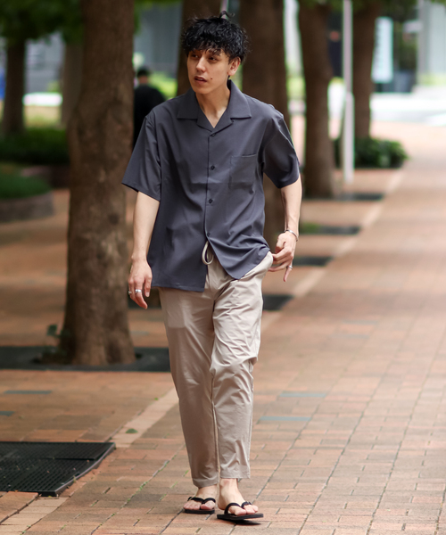 B.C STOCK(ベーセーストック)の「FUMMER TRO OPEN COLLAR シャツ(シャツ/ブラウス・メンズ・ベージュ/カーキ/ブラウン/チャコールグレー・SMALL/LARGE/MEDIUM)」の6枚目の写真