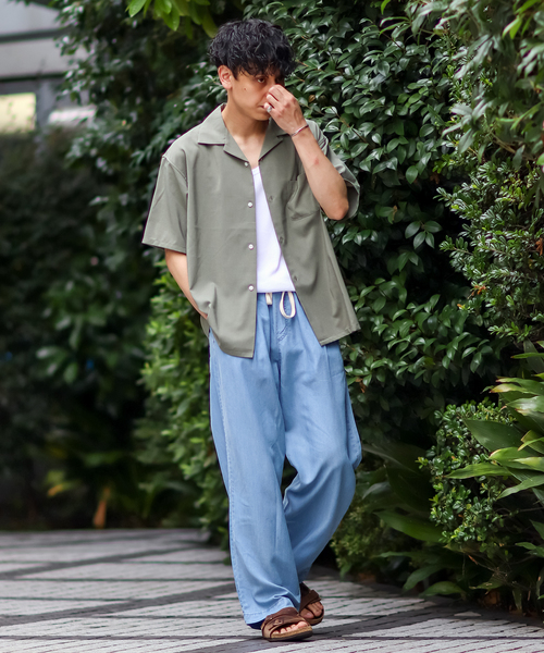 B.C STOCK(ベーセーストック)の「FUMMER TRO OPEN COLLAR シャツ(シャツ/ブラウス・メンズ・ベージュ/カーキ/ブラウン/チャコールグレー・SMALL/LARGE/MEDIUM)」の16枚目の写真