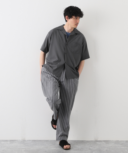 B.C STOCK(ベーセーストック)の「FUMMER TRO OPEN COLLAR シャツ(シャツ/ブラウス・メンズ・ベージュ/カーキ/ブラウン/チャコールグレー・SMALL/LARGE/MEDIUM)」の18枚目の写真