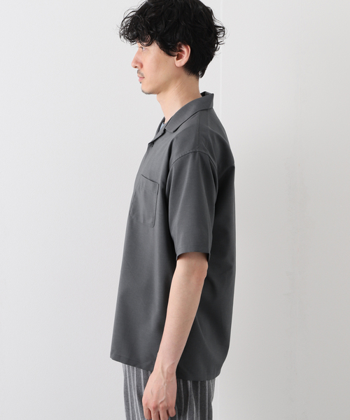 B.C STOCK(ベーセーストック)の「FUMMER TRO OPEN COLLAR シャツ(シャツ/ブラウス・メンズ・ベージュ/カーキ/ブラウン/チャコールグレー・SMALL/LARGE/MEDIUM)」の20枚目の写真